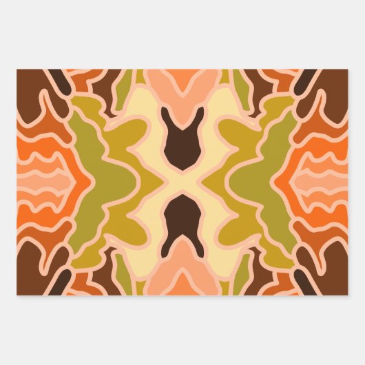 Peach Fuzz Boho Shabby Chique Geometrische Abstrac Inpakpapier Vel (Voorkant 2)