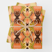 Peach Fuzz Boho Shabby Chique Geometrische Abstrac Inpakpapier Vel (In situ)