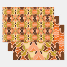 Peach Fuzz Boho Shabby Chique Geometrische Abstrac Inpakpapier Vel