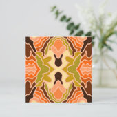 Peach Fuzz Boho Shabby Chique Geometrische Abstrac Kaart (Staand voorkant)