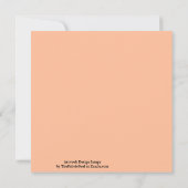 Peach Fuzz Boho Shabby Chique Geometrische Abstrac Kaart (Achterkant)