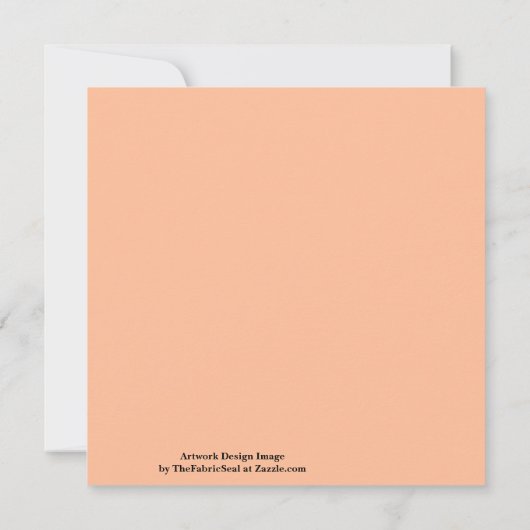 Peach Fuzz Boho Shabby Chique Geometrische Abstrac Kaart (Achterkant)