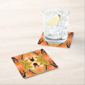 Peach Fuzz Boho Shabby Chique Geometrische Abstrac Kartonnen Onderzetters (Insitu)