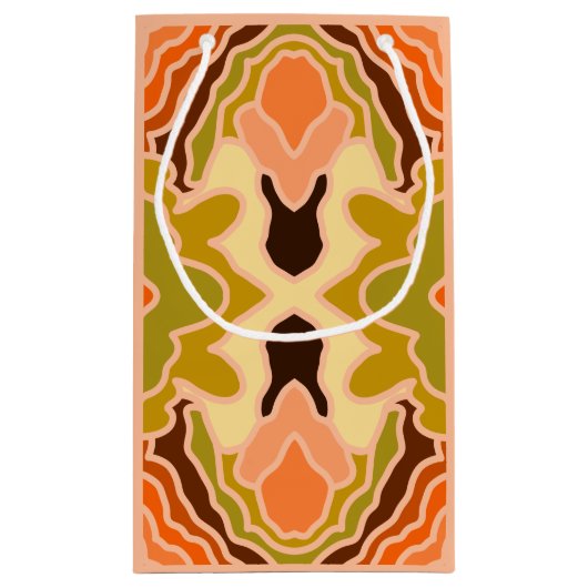 Peach Fuzz Boho Shabby Chique Geometrische Abstrac Klein Cadeauzakje (Achterkant)