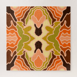 Peach Fuzz Boho Shabby Chique Geometrische Abstrac Legpuzzel