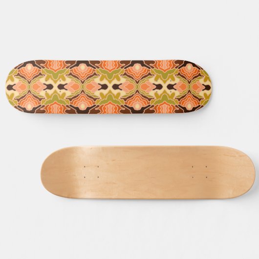 Peach Fuzz Boho Shabby Chique Geometrische Abstrac Persoonlijk Skateboard (Horizontaal)