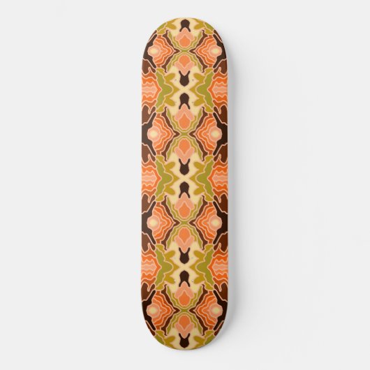 Peach Fuzz Boho Shabby Chique Geometrische Abstrac Persoonlijk Skateboard (Voorkant)