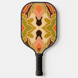 Peach Fuzz Boho Shabby Chique Geometrische Abstrac Pickleball Paddle