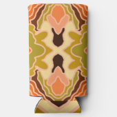 Peach Fuzz Boho Shabby Chique Geometrische Abstrac Seltzer Blikjeskoeler (Achterkant)