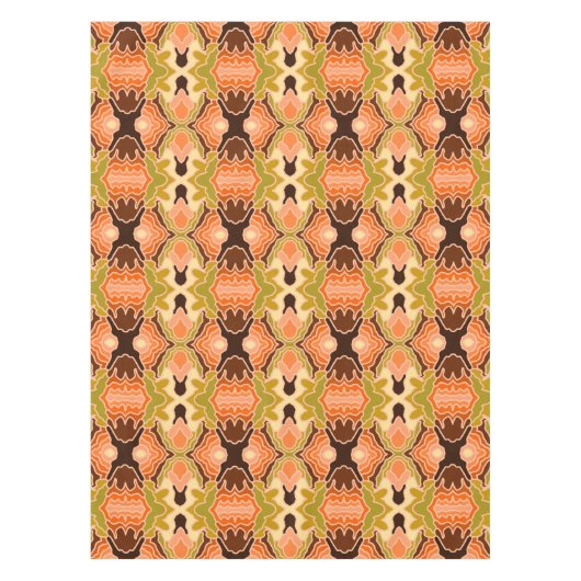 Peach Fuzz Boho Shabby Chique Geometrische Abstrac Tafelkleed (Voorkant)