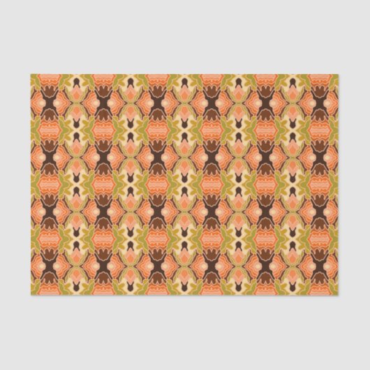 Peach Fuzz Boho Shabby Chique Geometrische Abstrac Tissuepapier (Voorkant)