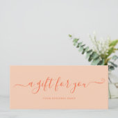 Peach Fuzz Business Cadeaubon Eenvoudig (Staand voorkant)