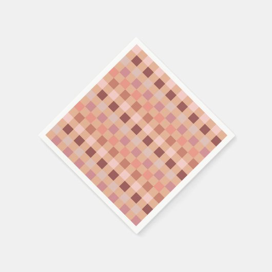 Peach Fuzz Checkerboard Servet (Hoek)