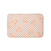 Peach Fuzz Cherry Gingham Pattern Badmat (Voorkant)