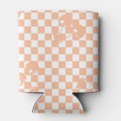 Peach Fuzz Cherry Gingham Pattern Blikjeskoeler (Achterkant)