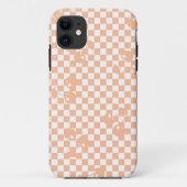 Peach Fuzz Cherry Gingham Pattern Case-Mate iPhone Case (Achterkant)