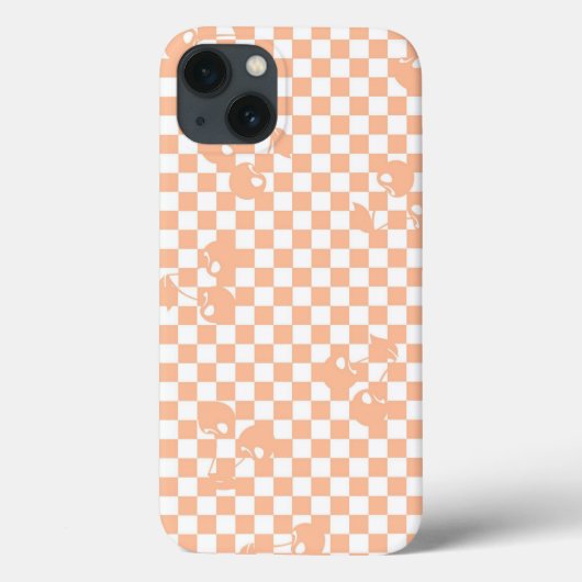 Peach Fuzz Cherry Gingham Pattern Case-Mate iPhone Case (Achterkant)