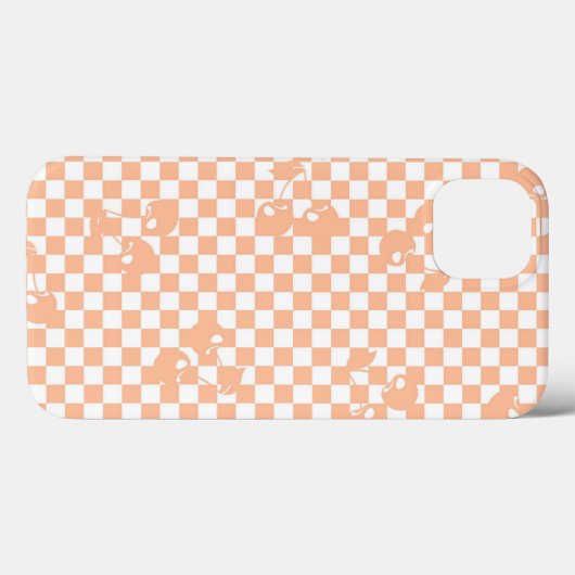 Peach Fuzz Cherry Gingham Pattern Case-Mate iPhone Case (Achterkant (horizontaal))