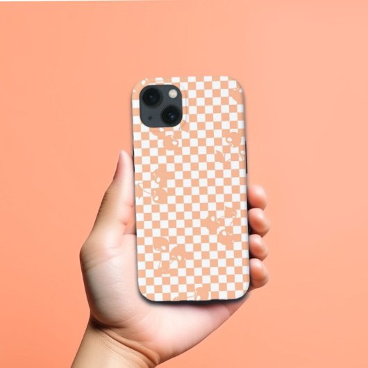 Peach Fuzz Cherry Gingham Pattern Case-Mate iPhone Case
