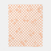 Peach Fuzz Cherry Gingham Pattern Fleece Deken (Voorkant)