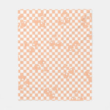 Peach Fuzz Cherry Gingham Pattern