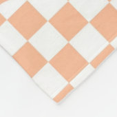 Peach Fuzz Cherry Gingham Pattern Fleece Deken (Hoek)