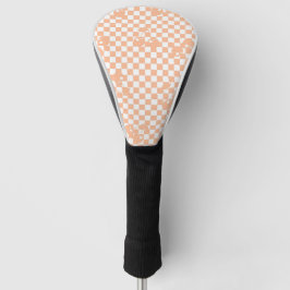 Peach Fuzz Cherry Gingham Pattern Golfheadcover