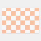 Peach Fuzz Cherry Gingham Pattern Inpakpapier Vel (Voorkant 3)