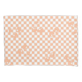 Peach Fuzz Cherry Gingham Pattern Kussensloop (Voorkant)