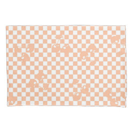Peach Fuzz Cherry Gingham Pattern Kussensloop
