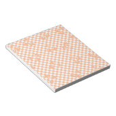 Peach Fuzz Cherry Gingham Pattern Notitieblok (Schuin)