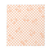 Peach Fuzz Cherry Gingham Pattern Notitieblok (Voorkant)