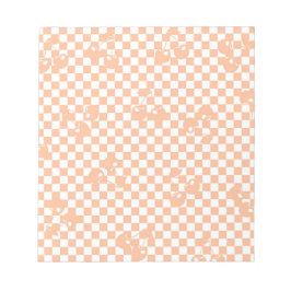Peach Fuzz Cherry Gingham Pattern Notitieblok