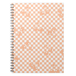 Peach Fuzz Cherry Gingham Pattern Notitieboek