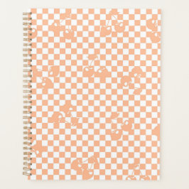 Peach Fuzz Cherry Gingham Pattern Planner