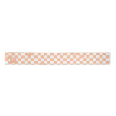 Peach Fuzz Cherry Gingham Pattern Satijnen Lint (Voorkant)
