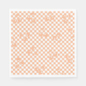 Peach Fuzz Cherry Gingham Pattern Servet (Voorkant)