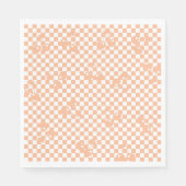 Peach Fuzz Cherry Gingham Pattern Servet (Voorkant)