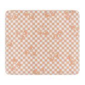 Peach Fuzz Cherry Gingham Pattern Snijplank (Voorkant)