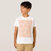 Peach Fuzz Cherry Gingham Pattern T-shirt (Voorkant volledig)