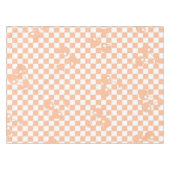 Peach Fuzz Cherry Gingham Pattern Tafelkleed (Voorkant (Horizontaal))