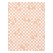 Peach Fuzz Cherry Gingham Pattern Tafelkleed (Voorkant)