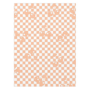 Peach Fuzz Cherry Gingham Pattern Tafelkleed