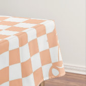 Peach Fuzz Cherry Gingham Pattern Tafelkleed (Voorbeeld)