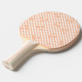 Peach Fuzz Cherry Gingham Pattern Tafeltennisbatje (Voorkant Gekanteld)