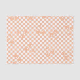 Peach Fuzz Cherry Gingham Pattern Tissuepapier