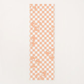 Peach Fuzz Cherry Gingham Pattern Yogamat (Voorkant)
