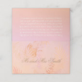 Peach Fuzz Classic Minimalistische moderne bruilof Plaatskaartje (Buitenkant ongevouwen)