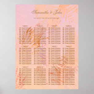 Peach Fuzz Classic Minimalistische moderne bruilof Poster