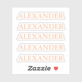 Peach fuzz Cut Out Sticker met Naam stickers